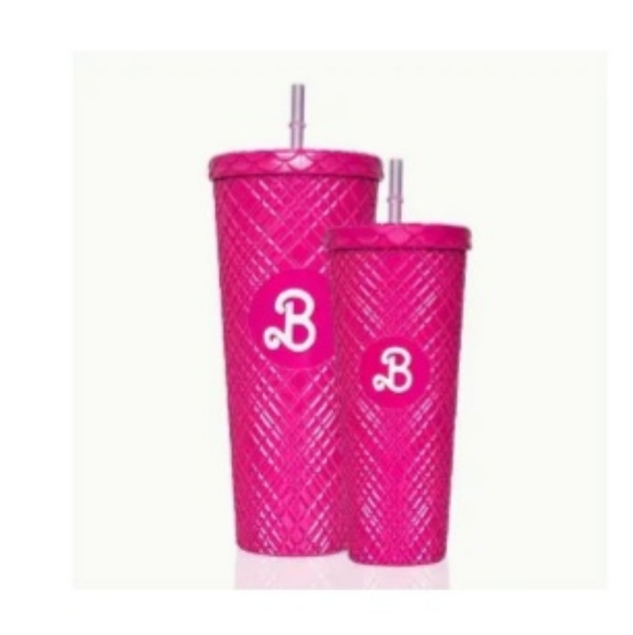 White Barbie Tee shirt Plus Free Large Pink Barbie Tumbler with purchase! - Picture 6 of 6